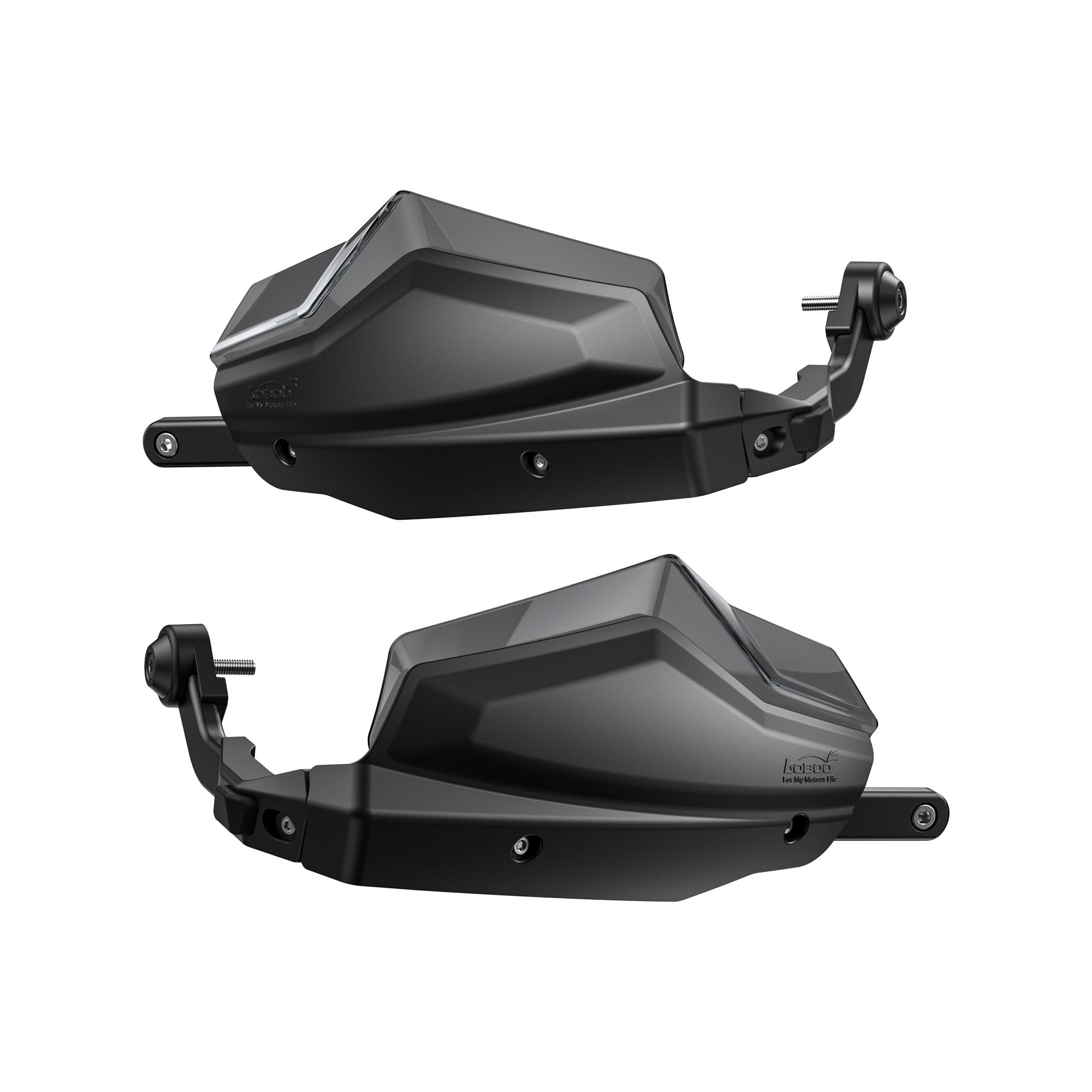 LOBOO Aluminum Handguard System for Triumph Scrambler 1200XE (2024+) | Adjustable Windshield & Impact Sliders - LOBOO