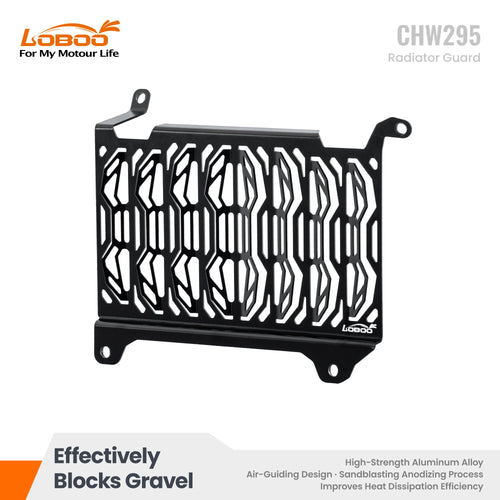 LOBOO Aluminum Radiator Guard for Honda NX500 2026 - Photo 2