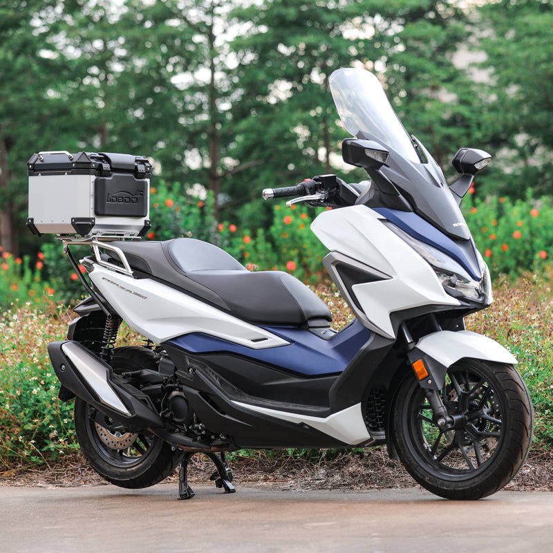 LOBOO Aluminum Top Case Set for Honda Forza 350 (2021+) | Adjustable Sliding Rack System & Smart Light - LOBOO