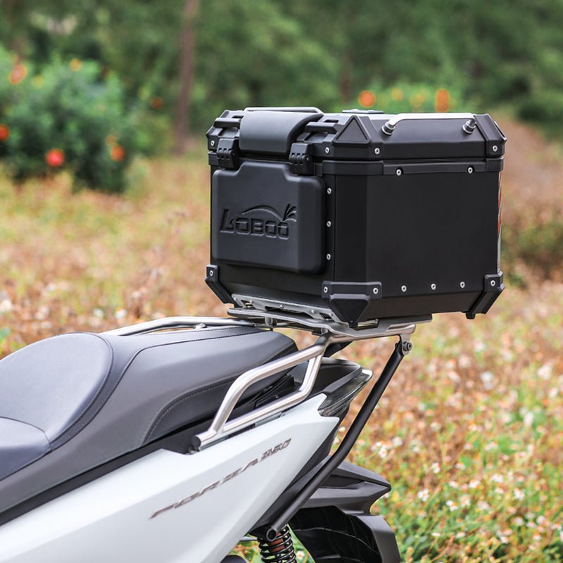 LOBOO Aluminum Top Case Set for Honda Forza 350 (2021+) | Adjustable Sliding Rack System & Smart Light - LOBOO