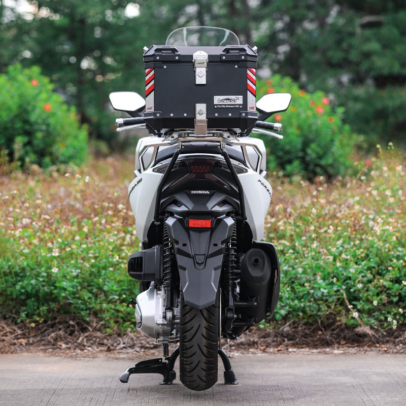 LOBOO Aluminum Top Case Set for Honda Forza 350 (2021+) | Adjustable Sliding Rack System & Smart Light - LOBOO