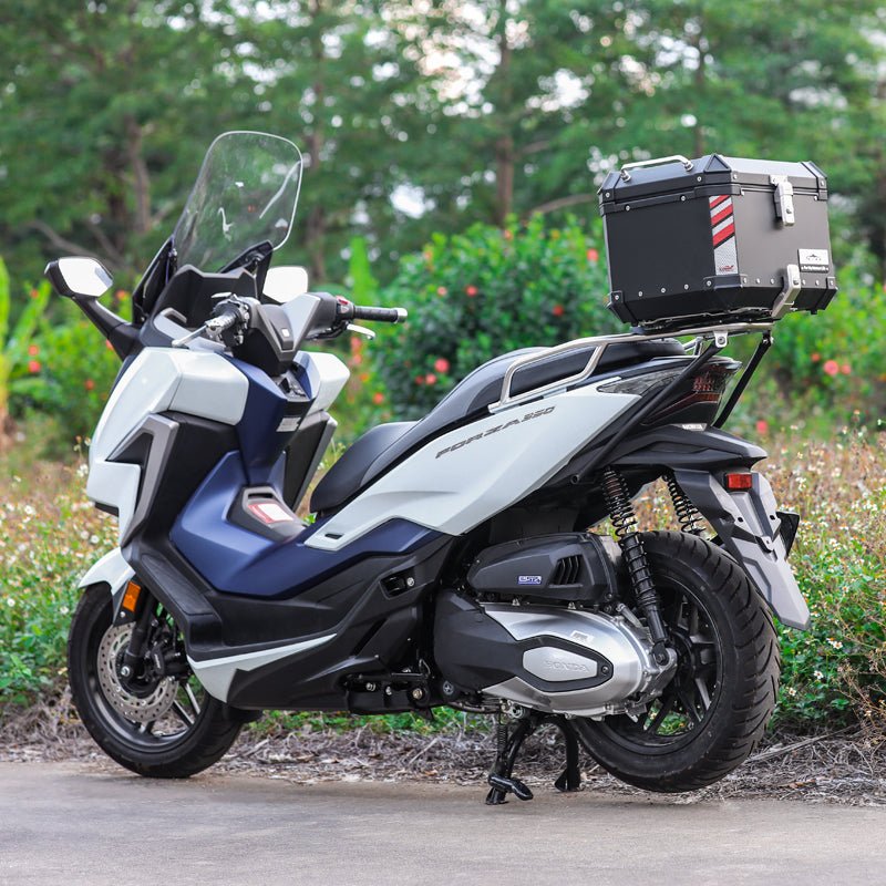 LOBOO Aluminum Top Case Set for Honda Forza 350 (2021+) | Adjustable Sliding Rack System & Smart Light - LOBOO