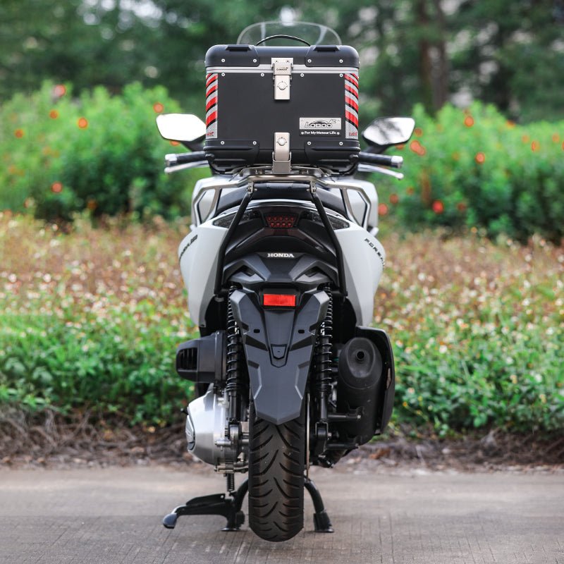 LOBOO Aluminum Top Case Set for Honda Forza 350 (2021+) | Adjustable Sliding Rack System & Smart Light - LOBOO