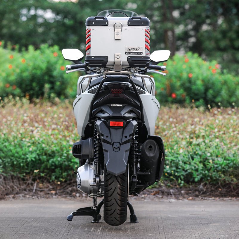 LOBOO Aluminum Top Case Set for Honda Forza 350 (2021+) | Adjustable Sliding Rack System & Smart Light - LOBOO