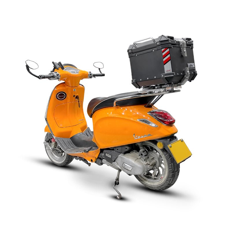 LOBOO Aluminum Top Case Set for Vespa 150 / 300 | Adjustable Sliding Rack System & Smart Light - LOBOO