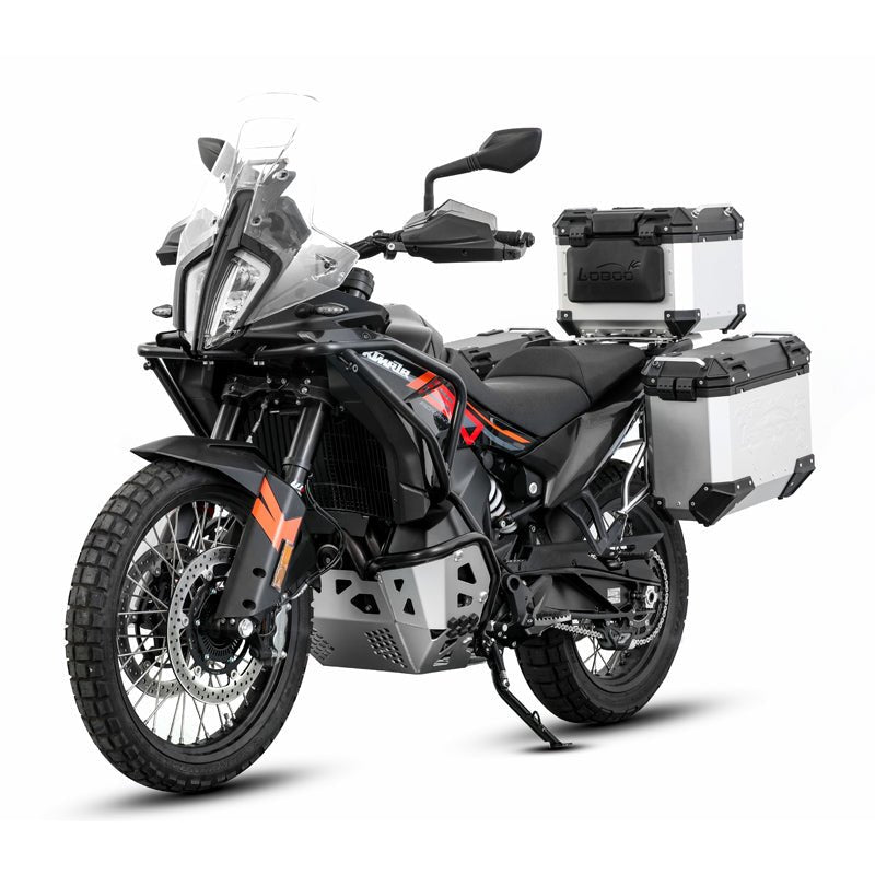 LOBOO ブラック/オレンジ バイク用ロワークラッシュバー＆エンジン