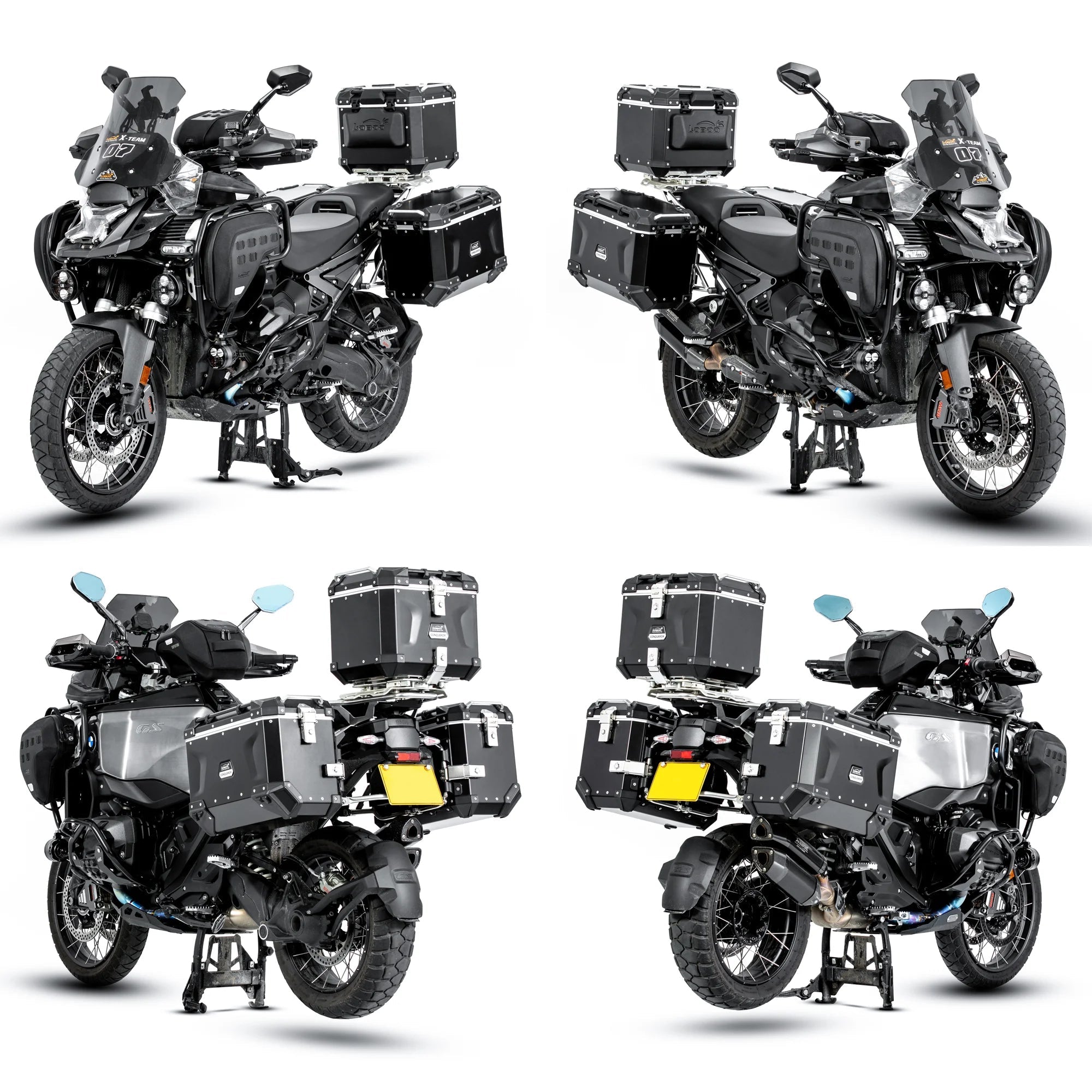 LOBOO BTB20BK Adventure Motorcycle Tank Bag with Magnetic Quick-Release System and Rain Cover, Heavy-Duty Universal Fits for BMW GS, KTM Adventure, Honda Africa Twin - LOBOO