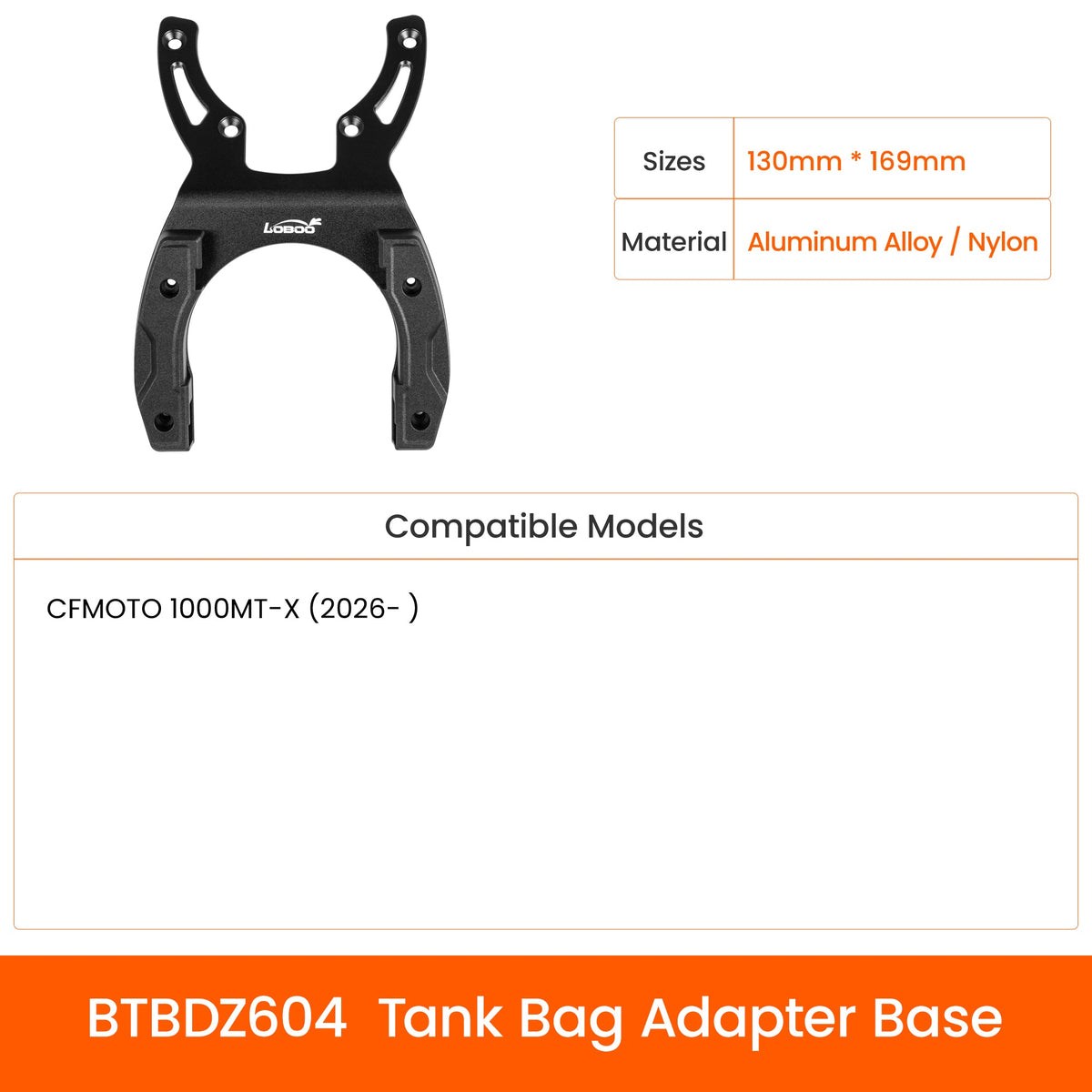 LOBOO BTBDZ604 Tank Bag Adapter Base | CFMOTO 1000MT-X - LOBOO