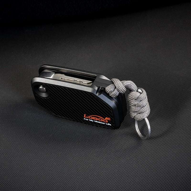 LOBOO CNC Aluminum & Kevlar Key Case for BMW Motorcycles | Signal - Friendly Fob Cover - LOBOO