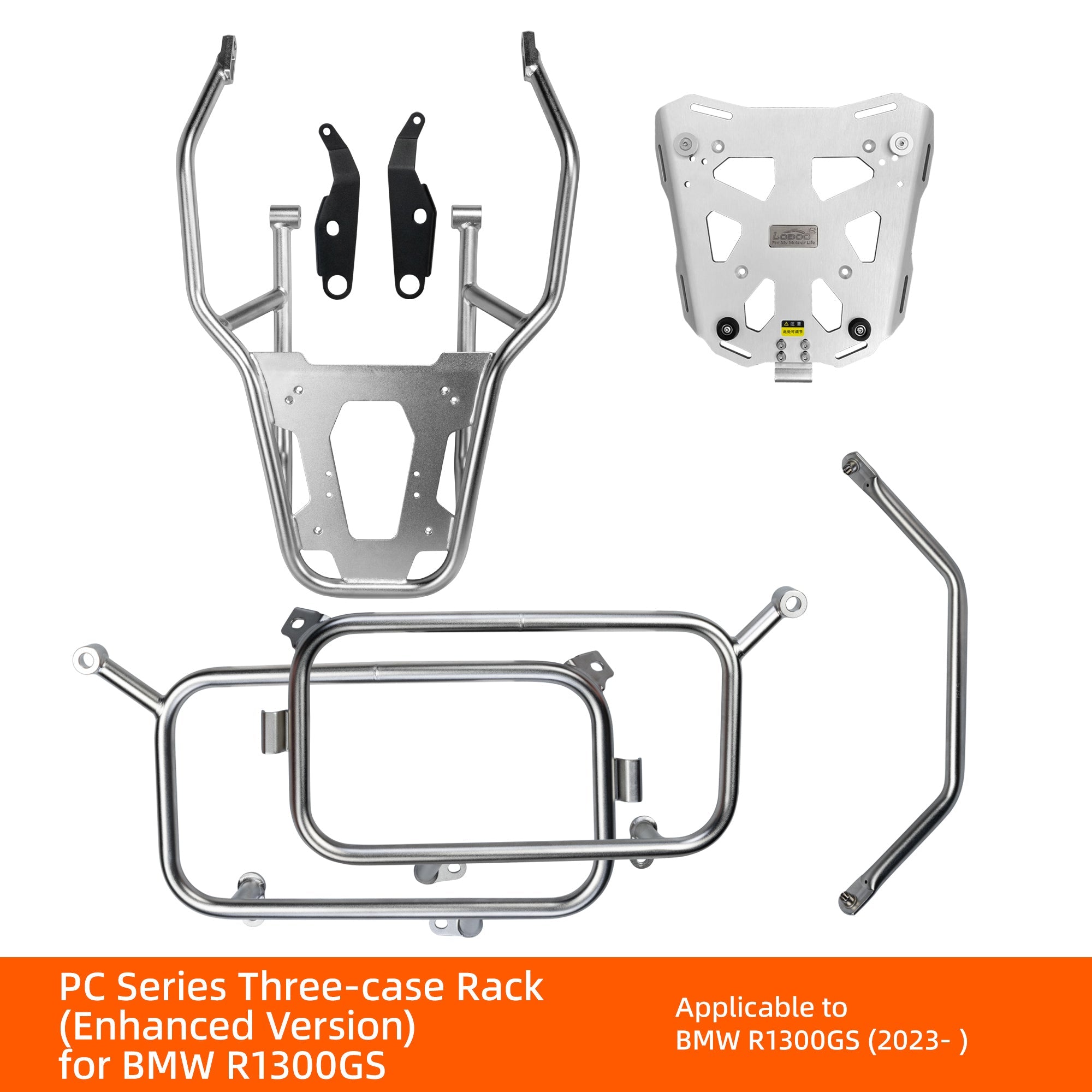 LOBOO CONQUEROR Aluminum Motorcycle Luggage System | BMW R1300GS / R1300GS Adventure - LOBOO
