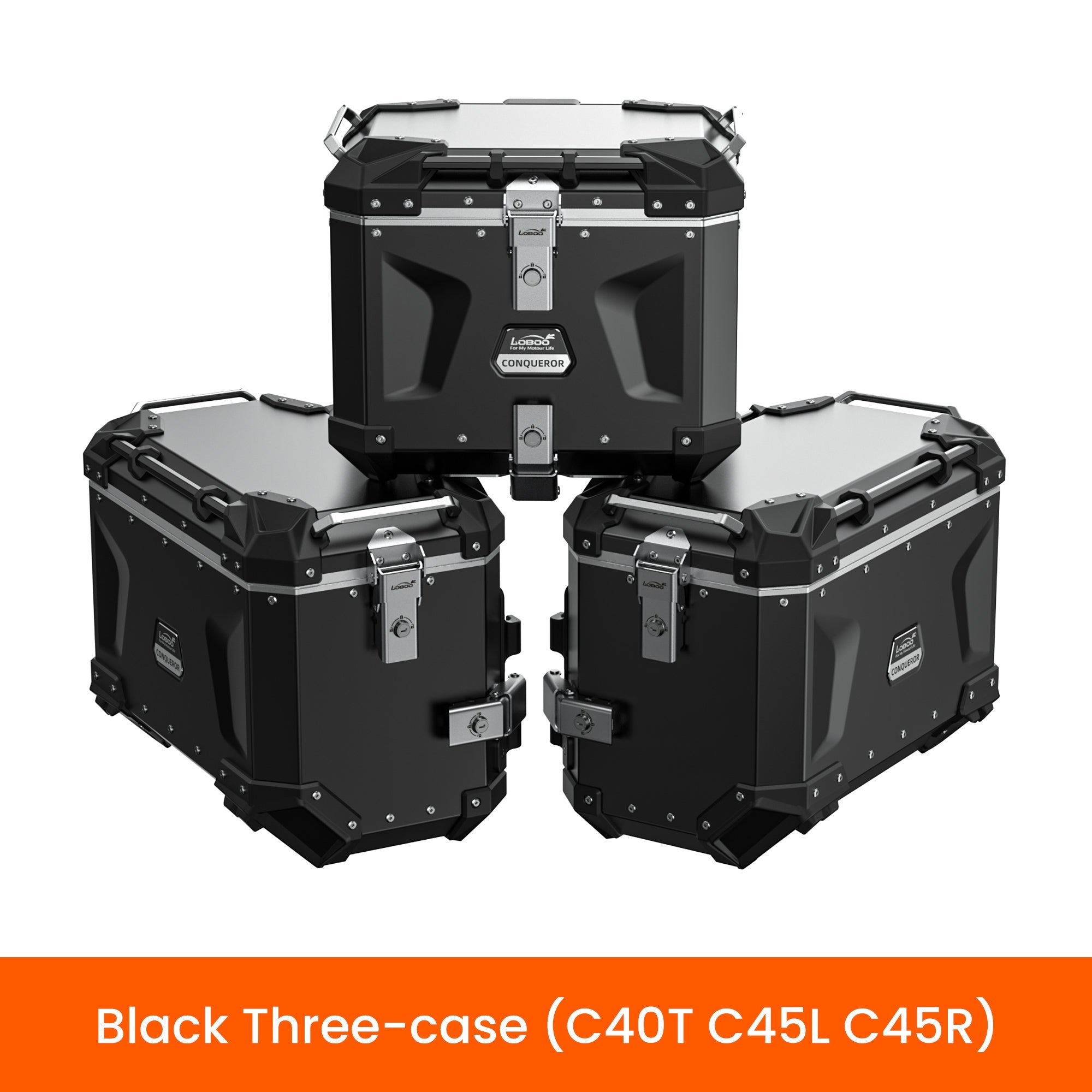 LOBOO CONQUEROR Aluminum Motorcycle Luggage System | BMW R1300GS / R1300GS Adventure - LOBOO