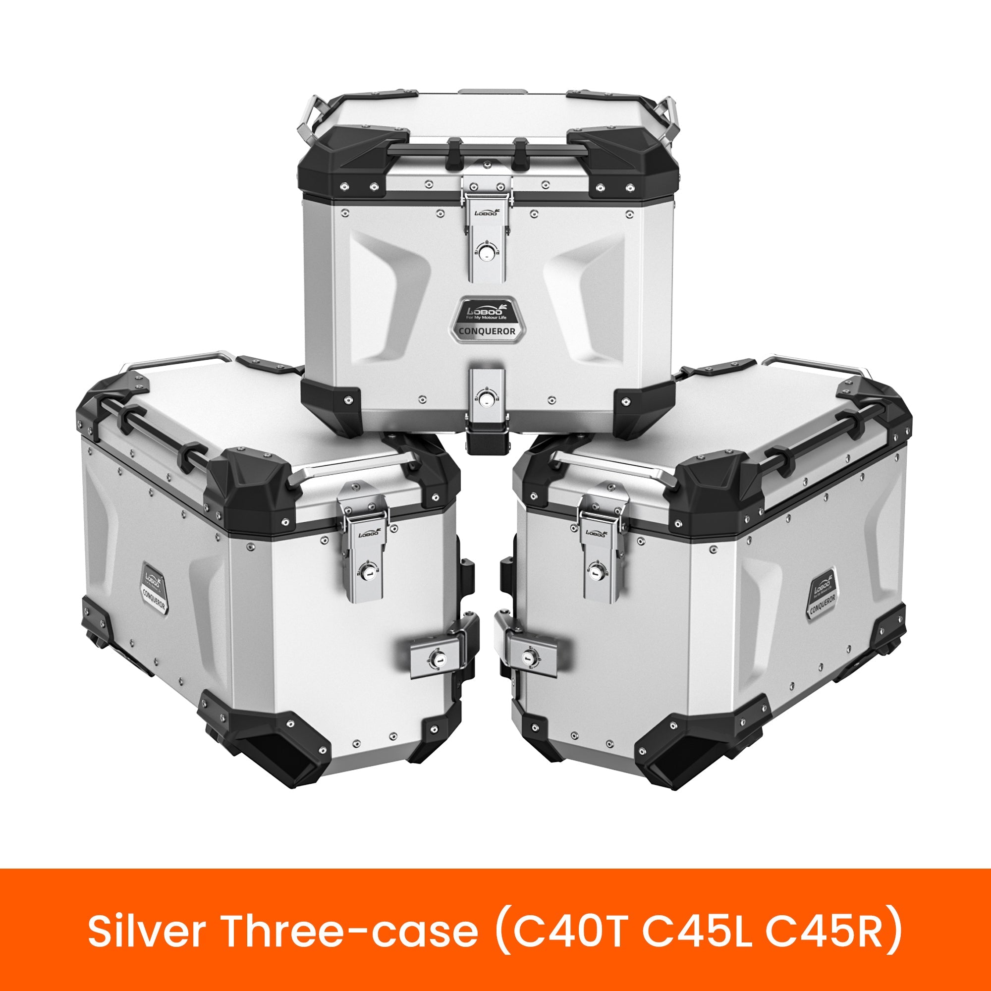 LOBOO CONQUEROR Aluminum Motorcycle Luggage System for BMW R1300GS