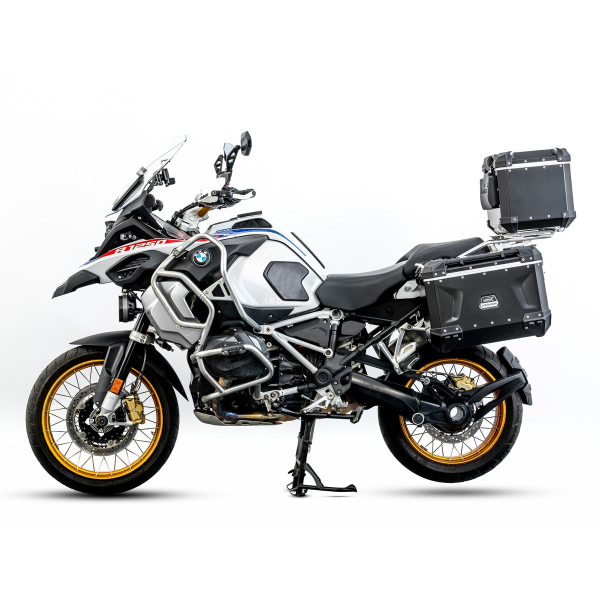 LOBOO CONQUEROR Aluminum Motorcycle Luggage System | C40T(40L) C45L(45L) C38R(38L) | FITS BMW F750GS / F800GS / F850GS/ADV / F900GS/ADV / R1200GS/ADV / R1250GS/ADV / KTM 1050-1290 Super ADV - LOBOO