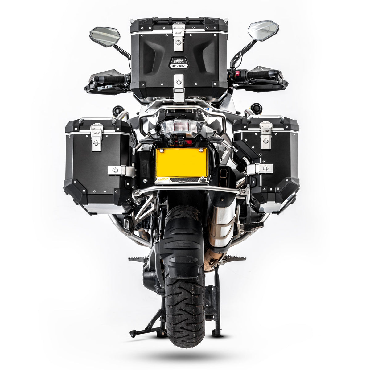 LOBOO CONQUEROR Aluminum Motorcycle Luggage System | C40T(40L) C45L(45L) C38R(38L) | FITS BMW F750GS / F800GS / F850GS/ADV / F900GS/ADV / R1200GS/ADV / R1250GS/ADV / KTM 1050-1290 Super ADV - LOBOO