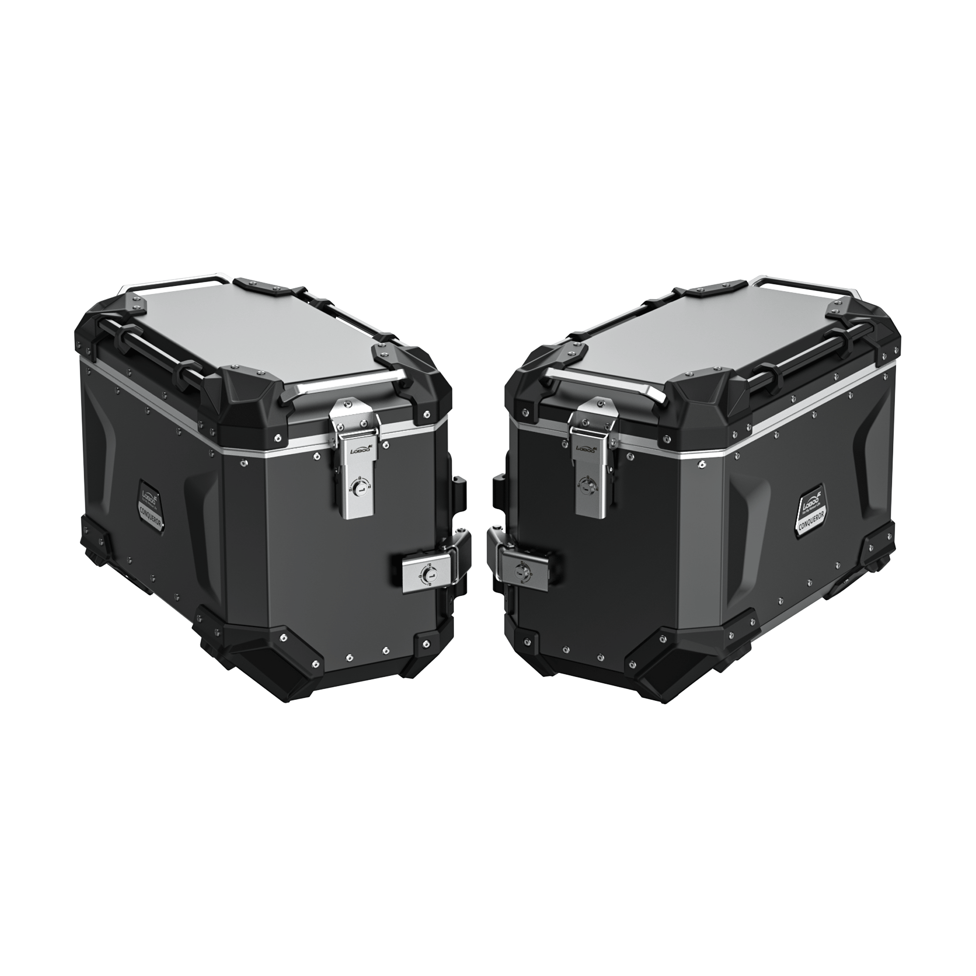 LOBOO CONQUEROR Aluminum Motorcycle Luggage System for BMW R1300GS & ADV - LOBOO