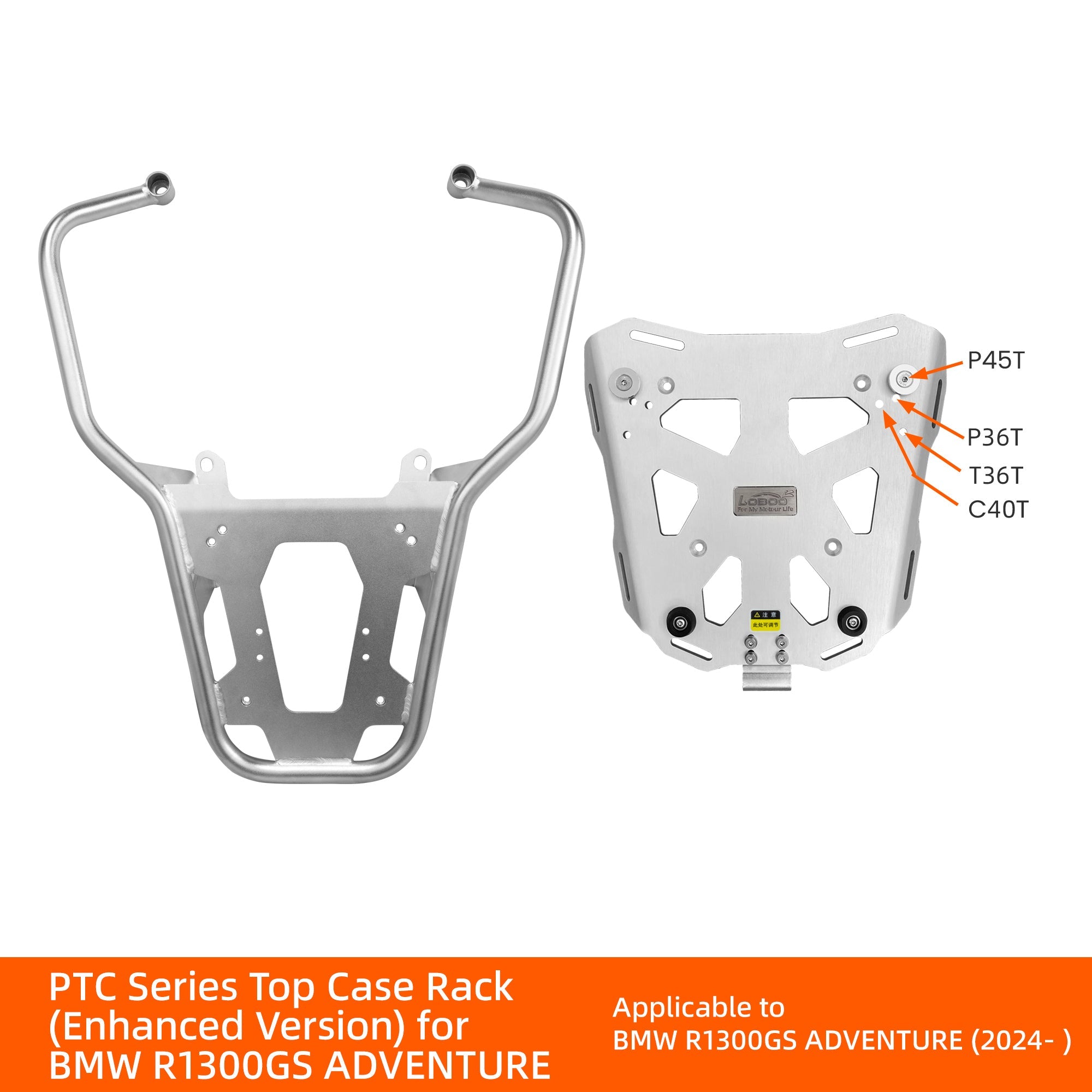 LOBOO CONQUEROR Aluminum Motorcycle Luggage System for BMW R1300GS & ADV - LOBOO