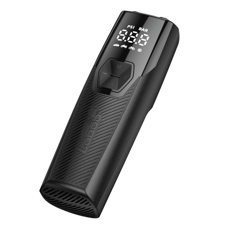 LOBOO CP06 Portable Air Compressor | 5000mAh Tire Inflator, Power Bank & LED Light (150 PSI) - LOBOO