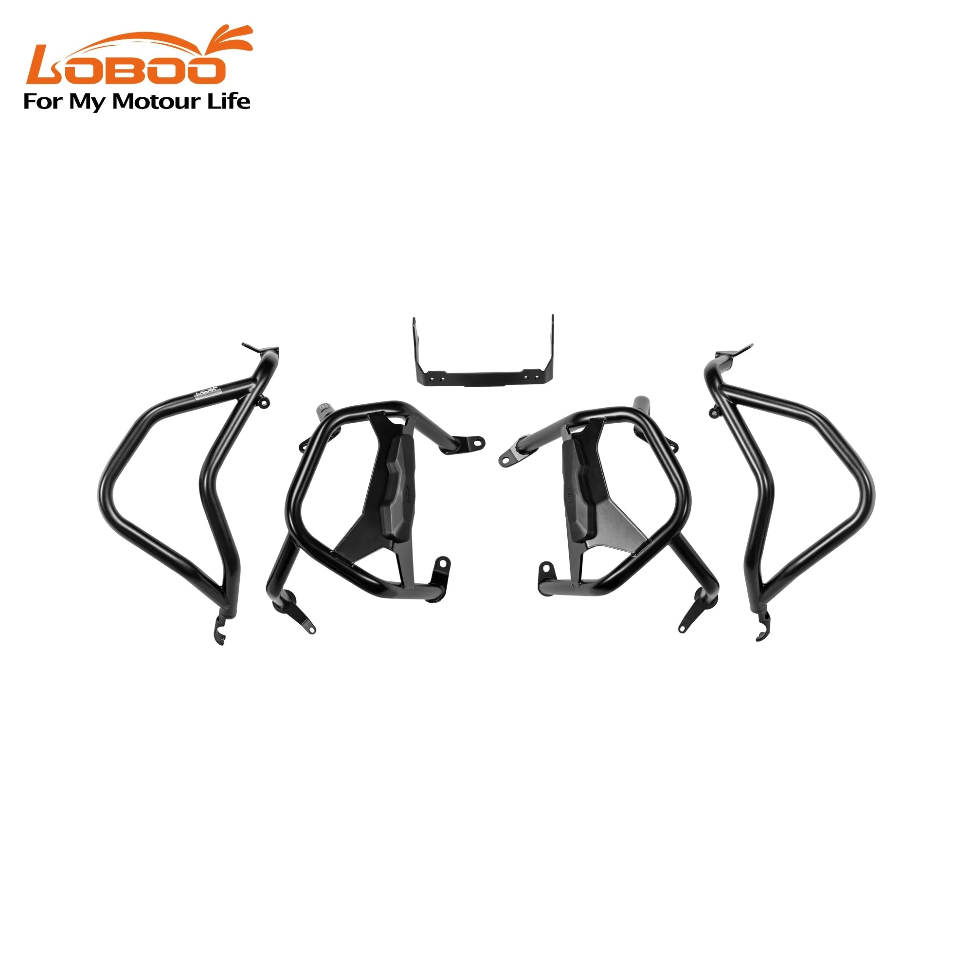 LOBOO CHG131 crash bar BMW R1300GS silver version installed