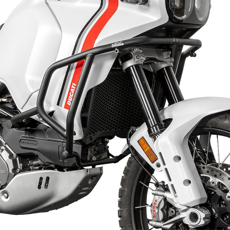 LOBOO Crash Bar for Ducati Desert X (2023+) | 304 Stainless Steel Engine Guard & Aux Light Mount - LOBOO