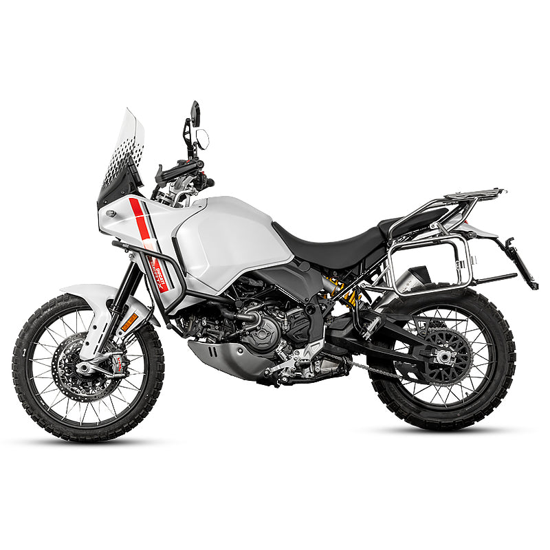 LOBOO Crash Bar for Ducati Desert X (2023+) | 304 Stainless Steel Engine Guard & Aux Light Mount - LOBOO