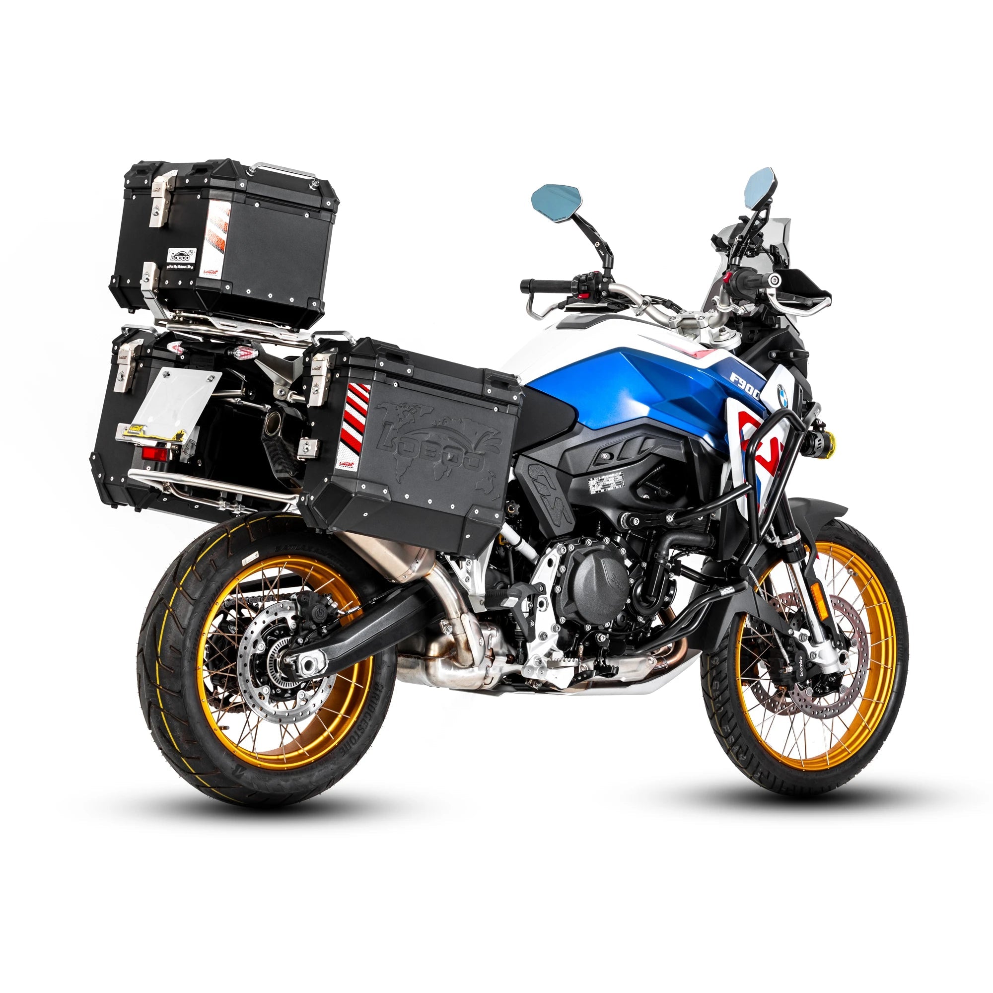 LOBOO Full Protection Crash Bars (Upper Tank + Engine Guards) - BMW F900GS (2024+) | 304 Stainless Steel - LOBOO