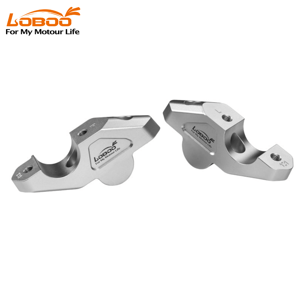 LOBOO Handlebar Risers for BMW R1300GS（2023-） & Adventure (2024-) | 29mm Rise / 29.5mm Setback Offset Kit - LOBOO