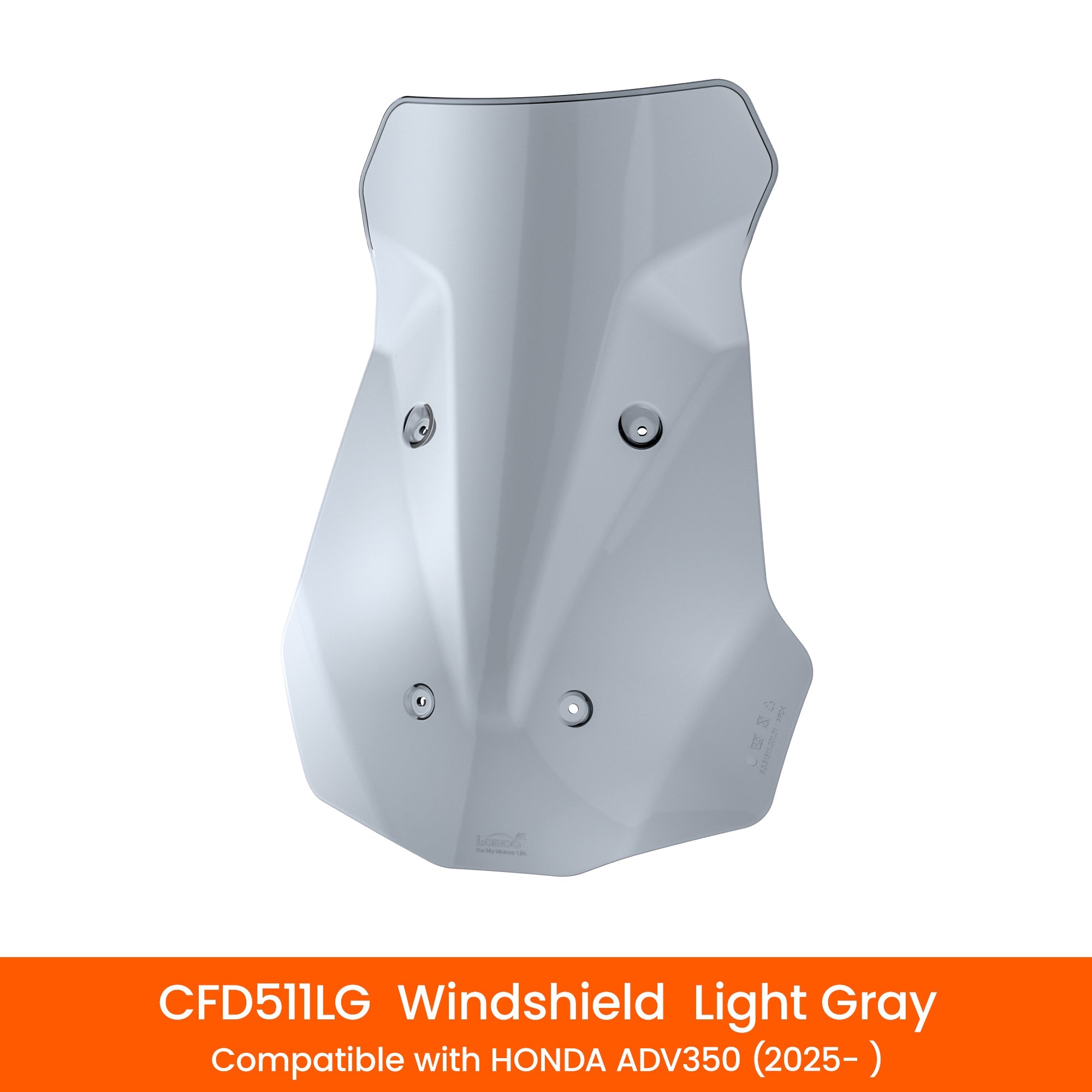 LOBOO High - Strength PC Windshield for Honda ADV350 (2025+) | Transparent & Light Gray - LOBOO