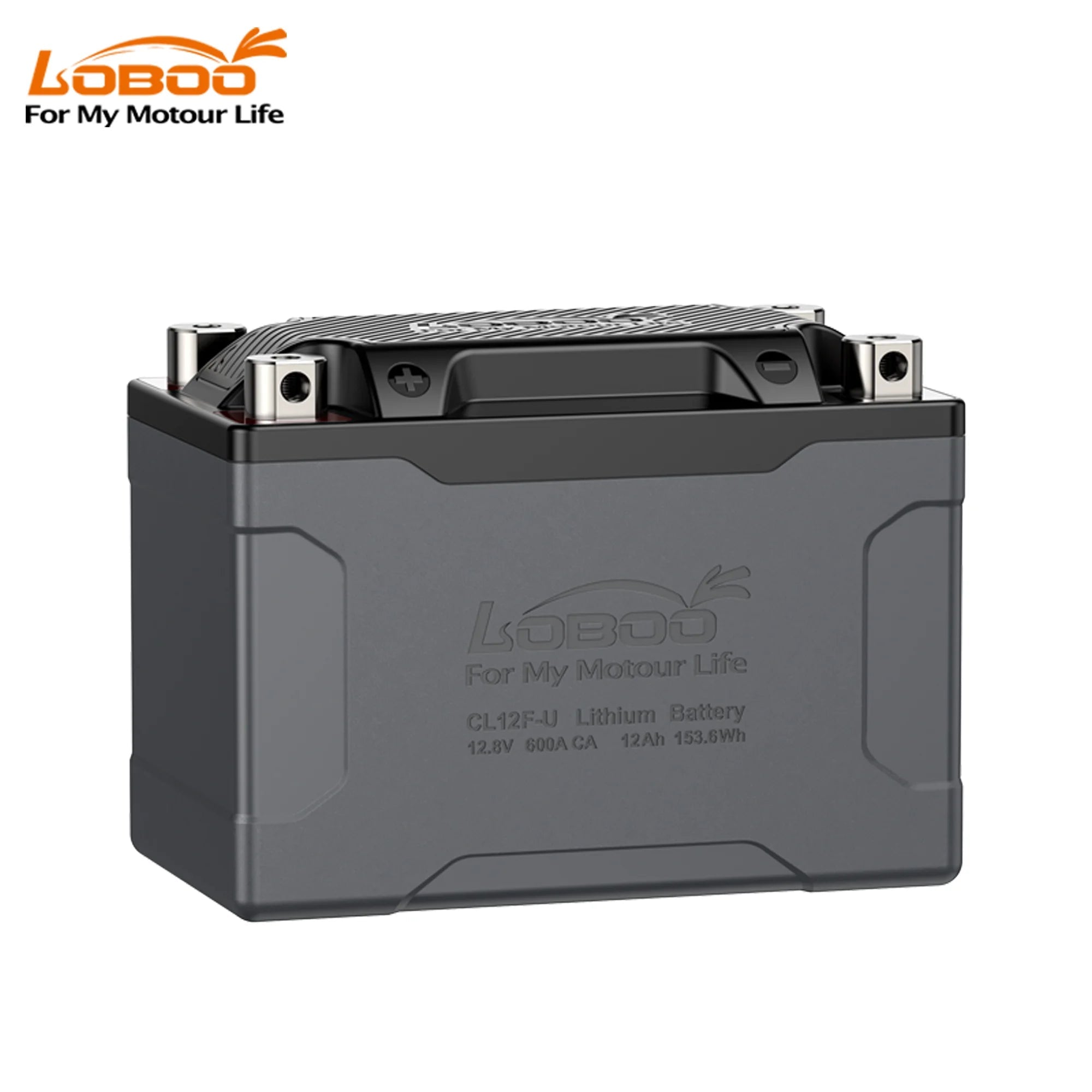 LOBOO Lightweight Lithium Iron Phosphate (LFP) Motorcycle Start Battery - 12.8V 300A/600A CA for ADV, Touring & Sportbikes - Universal Fit - LOBOO