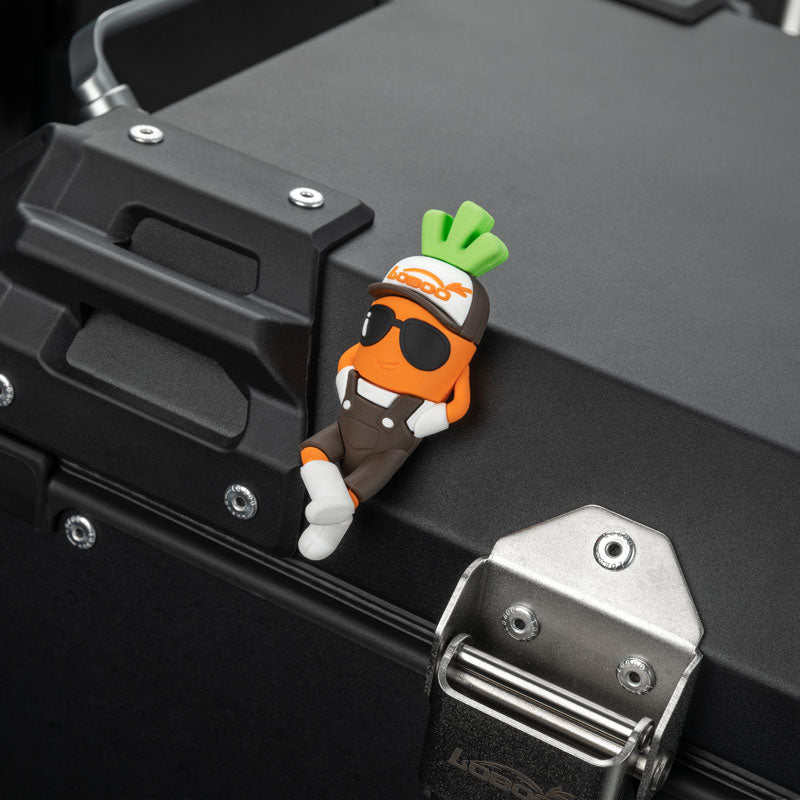 LOBOO Mascot Carrot Charm | Keychain, Flat Mount & 25mm Crash Bar Decoration - LOBOO