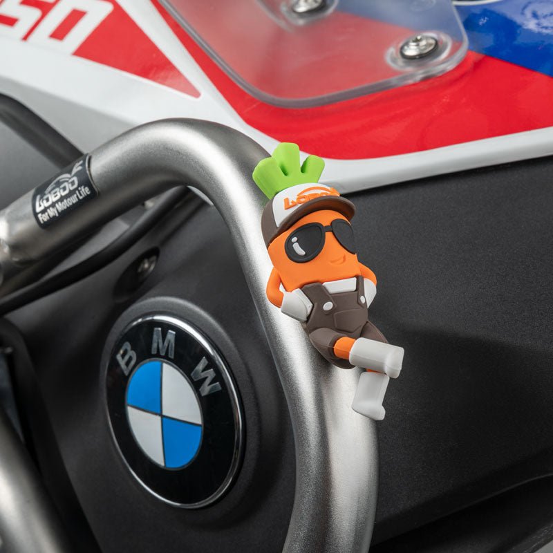 LOBOO Mascot Carrot Charm | Keychain, Flat Mount & 25mm Crash Bar Decoration - LOBOO