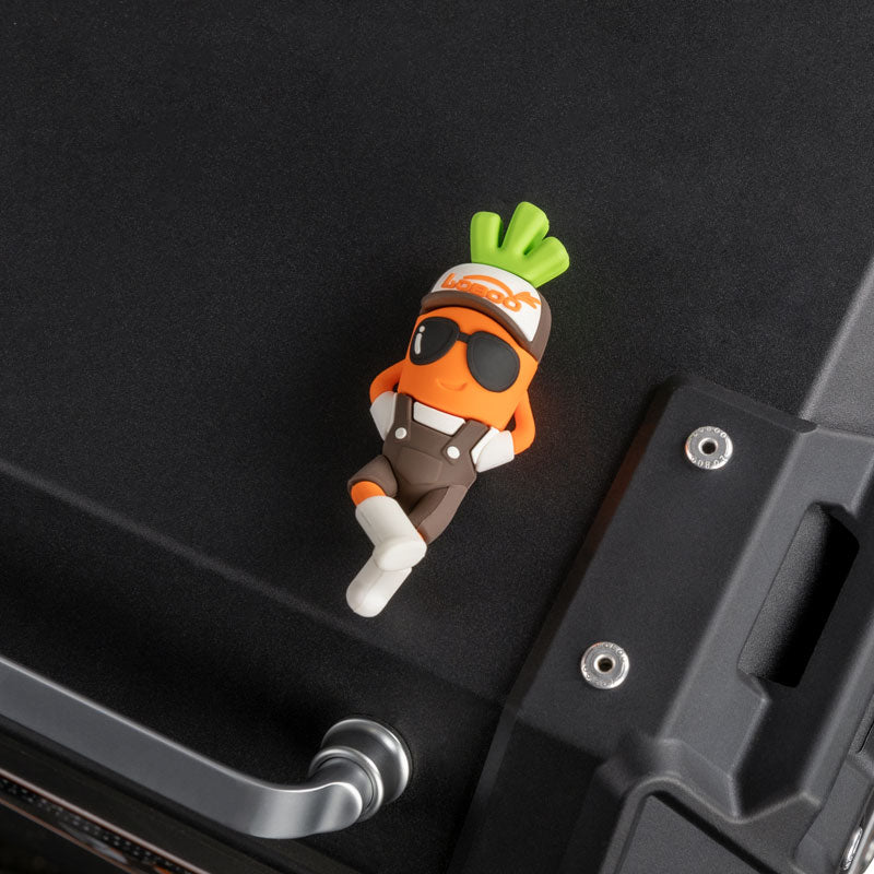 LOBOO Mascot Carrot Charm | Keychain, Flat Mount & 25mm Crash Bar Decoration - LOBOO