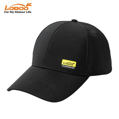 LOBOO Outdoor Sunshade Cap (XZM08BK) | Breathable Polyester Baseball Hat with Silicone Logo - LOBOO
