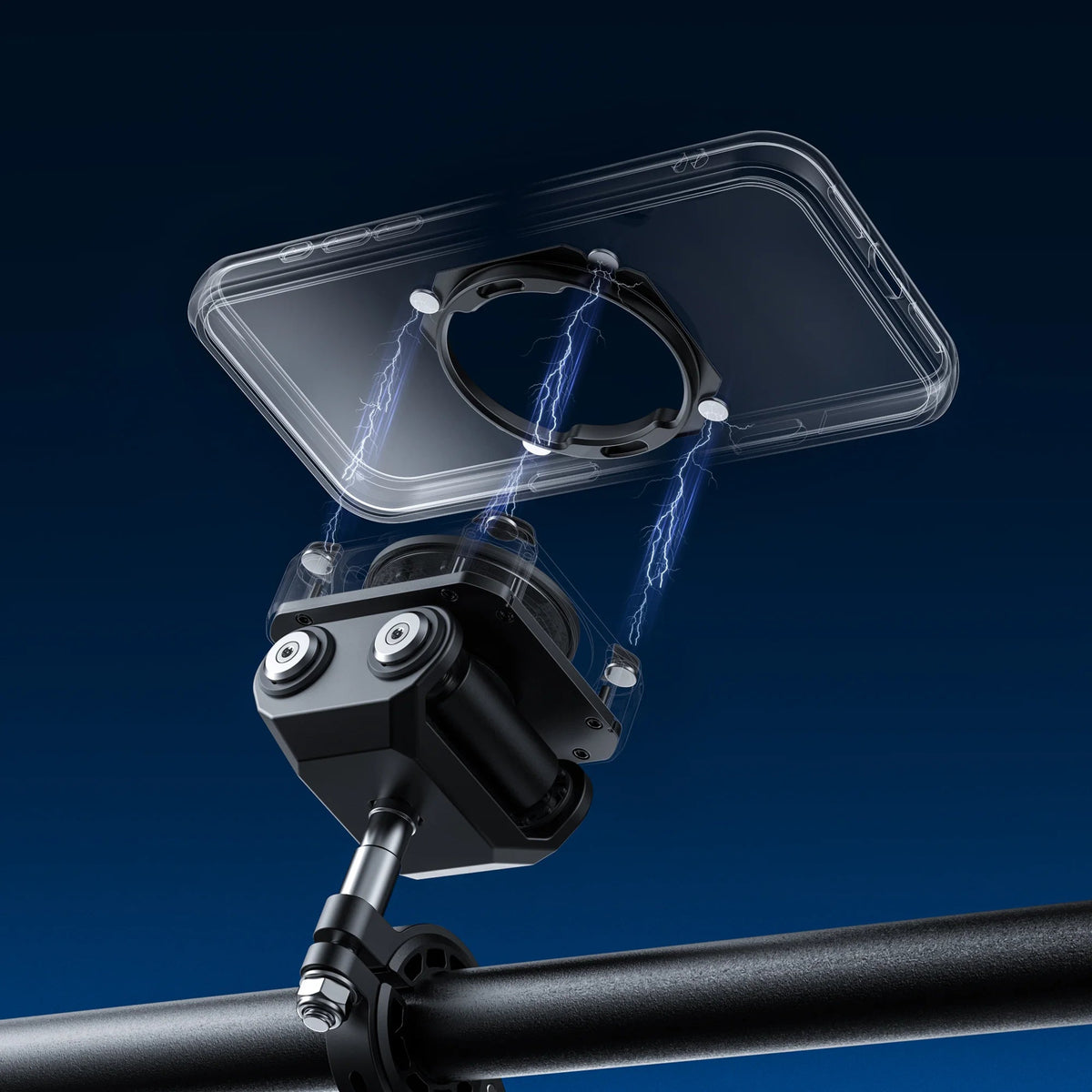 LOBOO PH04 Anti-Vibration Motorcycle Phone Mount with 15W Wireless & 30W Fast Charging for BMW, Honda, Yamaha ADV Motorcycles - LOBOO