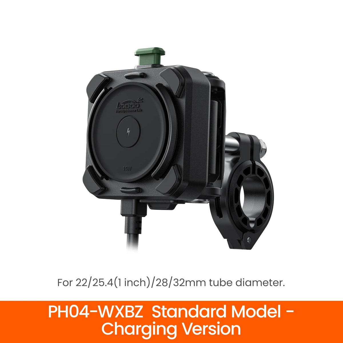 LOBOO PH04 Anti-Vibration Motorcycle Phone Mount with 15W Wireless & 30W Fast Charging for BMW, Honda, Yamaha ADV Motorcycles - LOBOO