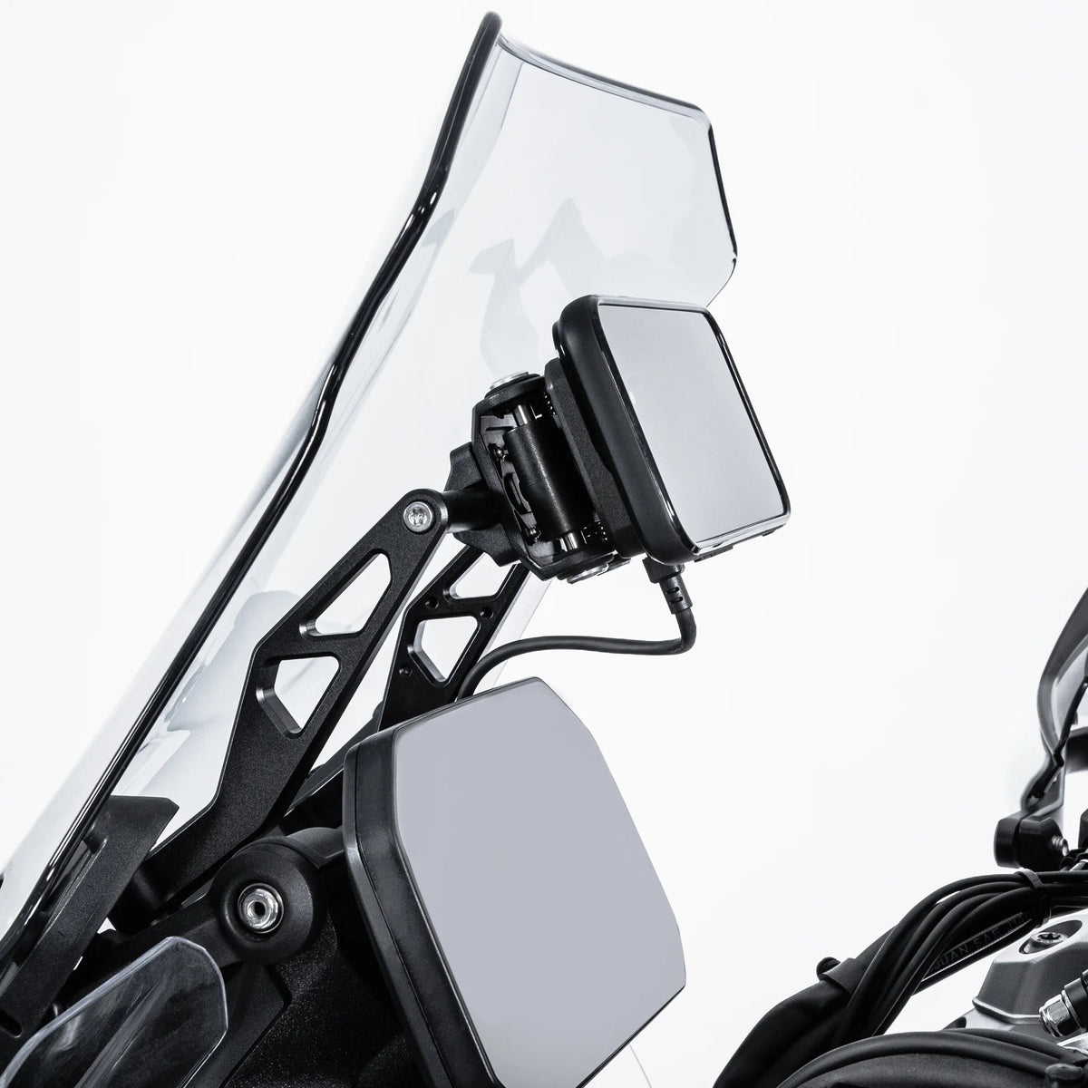 LOBOO PH04 Anti-Vibration Motorcycle Phone Mount with 15W Wireless & 30W Fast Charging for BMW, Honda, Yamaha ADV Motorcycles - LOBOO