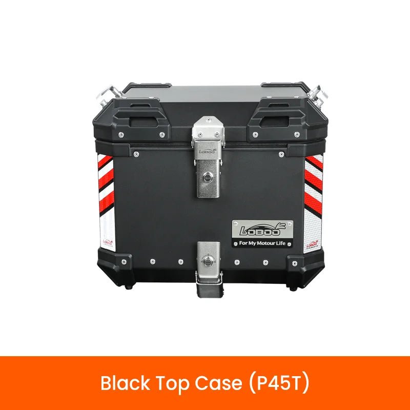 LOBOO Pike Tracker Aluminum Case System for CFMOTO 800MT-X (2024+) | Exhaust-Cutout Panniers & Top Box - LOBOO