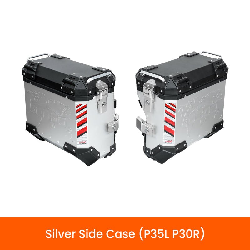LOBOO Pike Tracker Aluminum Case System for CFMOTO 800MT-X (2024+) | Exhaust-Cutout Panniers & Top Box - LOBOO