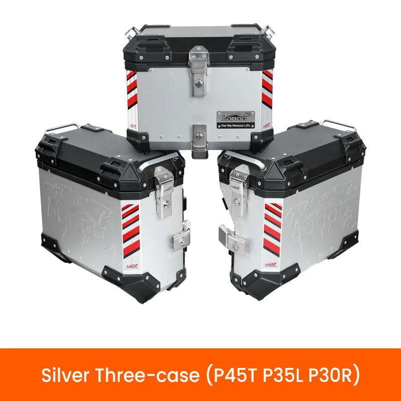 LOBOO Pike Tracker Aluminum Case System for CFMOTO 800MT-X (2024+) | Exhaust-Cutout Panniers & Top Box - LOBOO