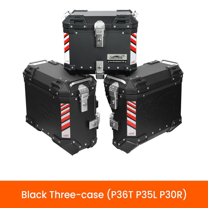 LOBOO Pike Tracker Aluminum Case System for CFMOTO 800MT-X (2024+) | Exhaust-Cutout Panniers & Top Box - LOBOO