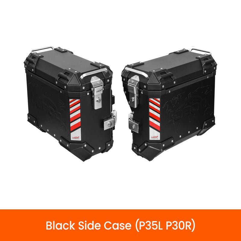 LOBOO Pike Tracker Aluminum Case System for CFMOTO 800MT-X (2024+) | Exhaust-Cutout Panniers & Top Box - LOBOO