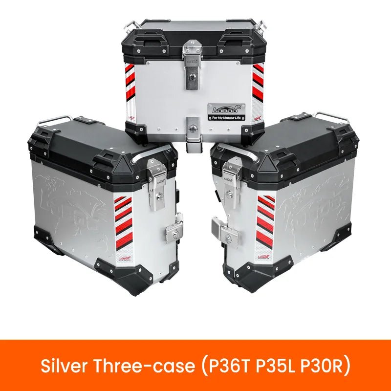 LOBOO Pike Tracker Aluminum Case System for CFMOTO 800MT-X (2024+) | Exhaust-Cutout Panniers & Top Box - LOBOO