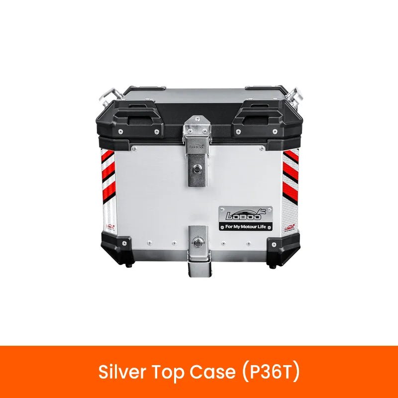 LOBOO Pike Tracker Aluminum Case System for CFMOTO 800MT-X (2024+) | Exhaust-Cutout Panniers & Top Box - LOBOO