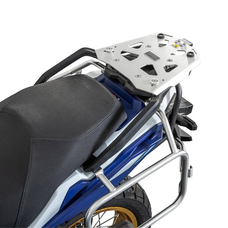 LOBOO Pike Tracker Aluminum Cases for Suzuki V - Strom 800DE | Exhaust - Cutout Panniers & Top Box System - LOBOO