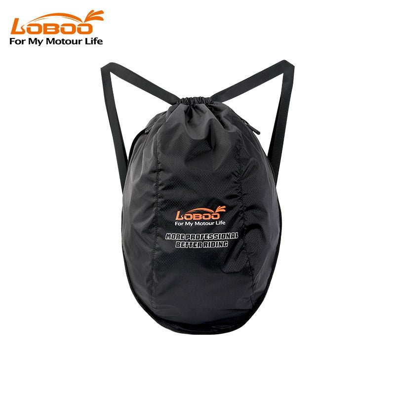 bike helmet storage bag LOBOO Portable Helmet Storage Bag (BHB01BK) | Foldable Nylon Backpack for Motorcycle Helmets