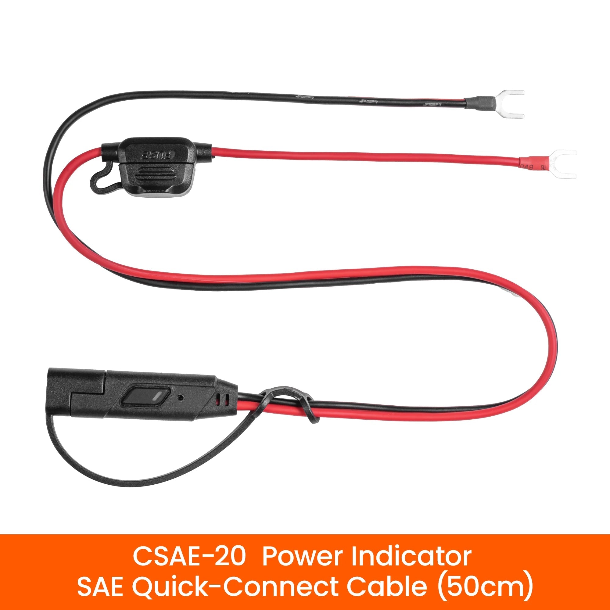 LOBOO Power Indicator SAE cable CSAE-20 50cm with LED indicator and inline fuse