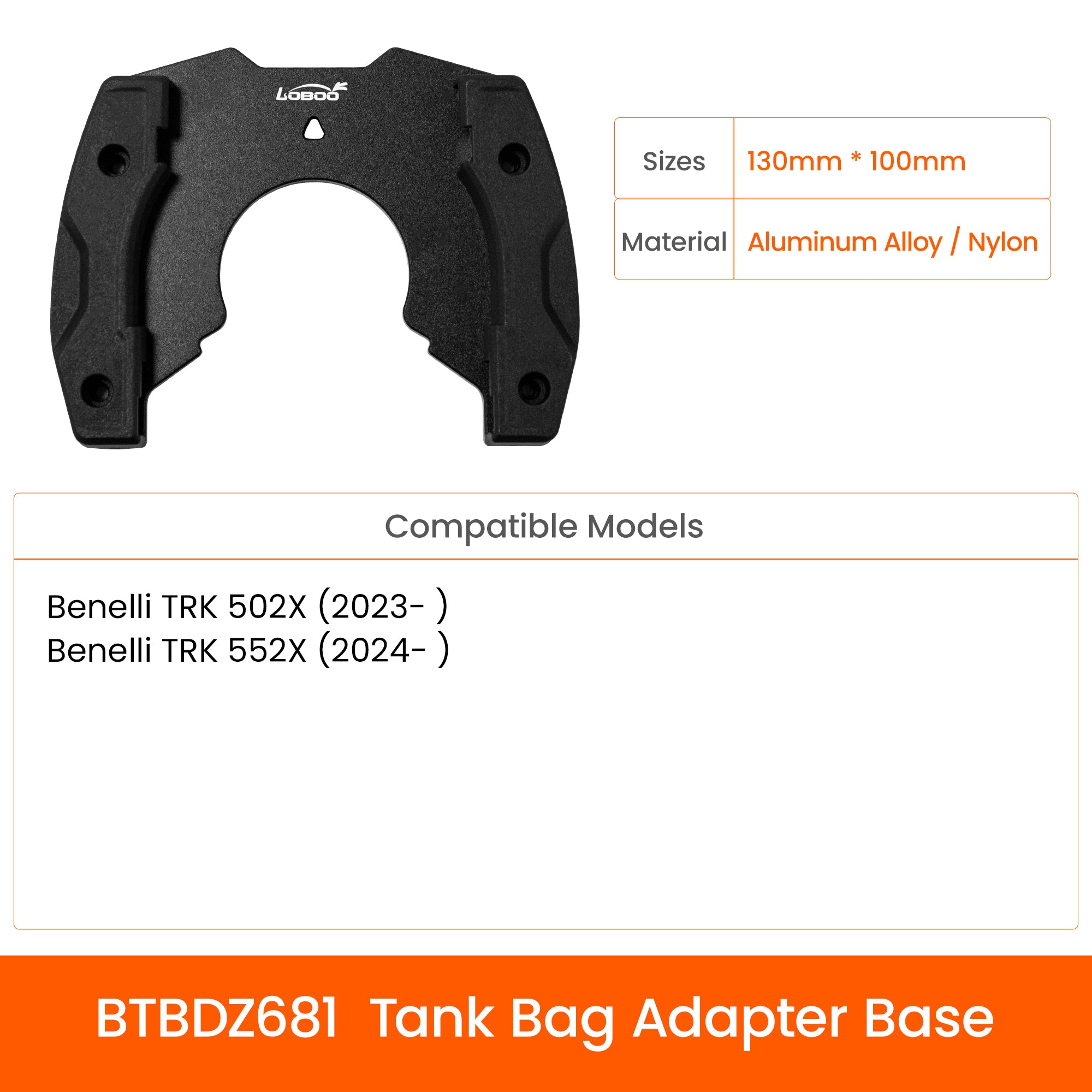 LOBOO Quick - Lock Tank Bag (Expandable) | 2520D Ballistic Nylon Adventure Luggage for BMW, KTM & Ducati - LOBOO