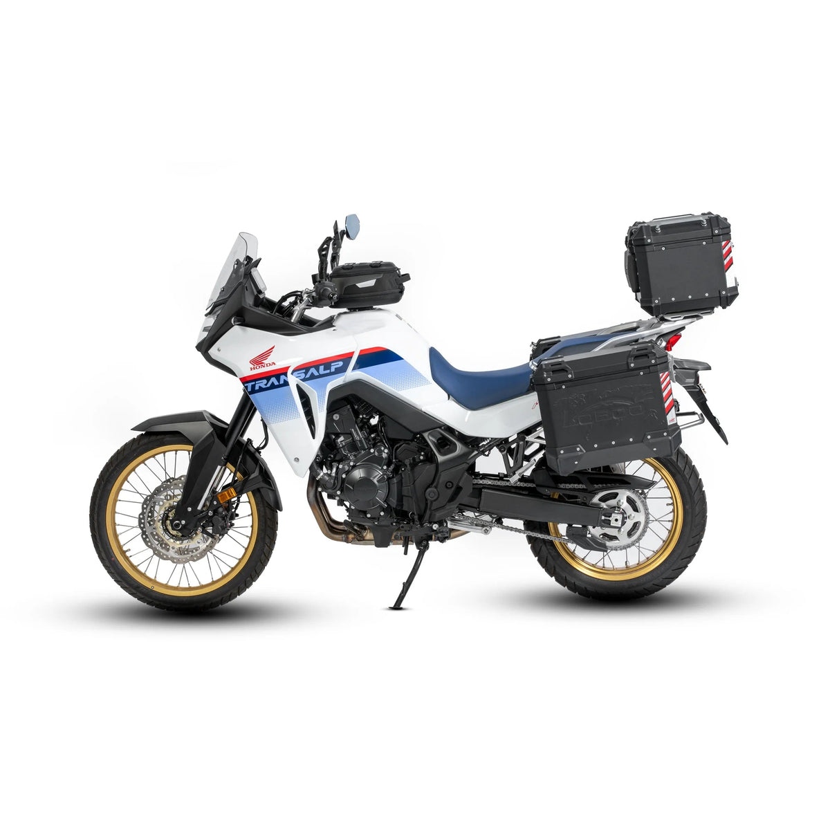 LOBOO Quick-Release Magnetic Motorcycle Tank Bag (BTB10PBK) for BMW R1250GS R1300GS, Honda Transalp Africa Twin, KTM ADV & More - LOBOO