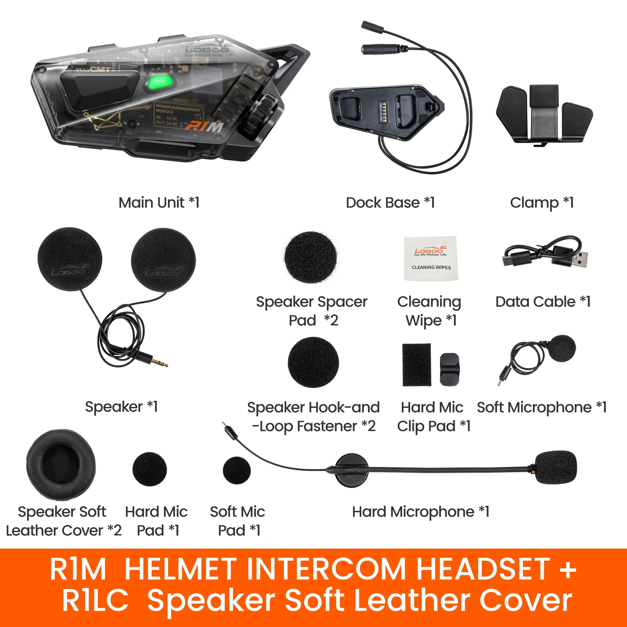 LOBOO R1M + R1LC Speaker Soft Leather Cover Bundle