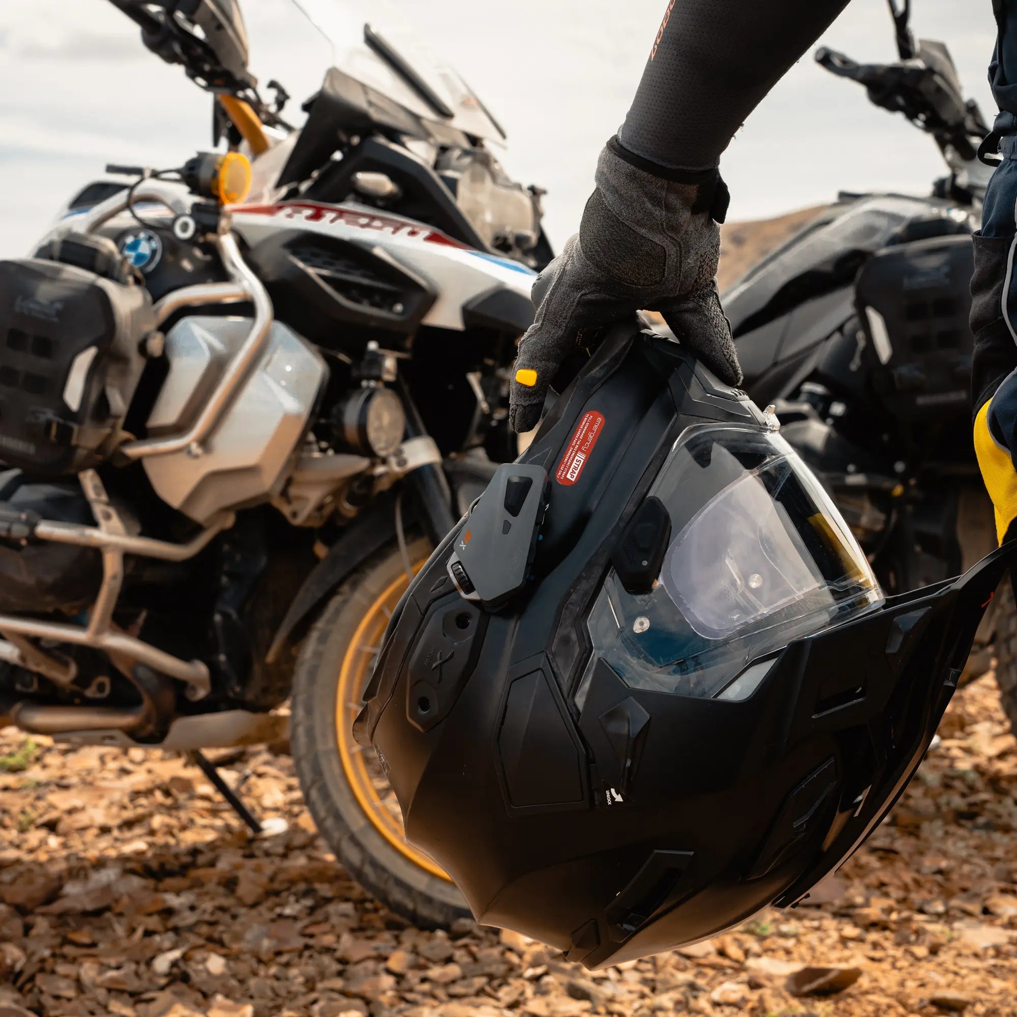 LOBOO R1X Motorcycle Helmet Headset - 45mm Speakers & CVC Noise Cancellation - LOBOO