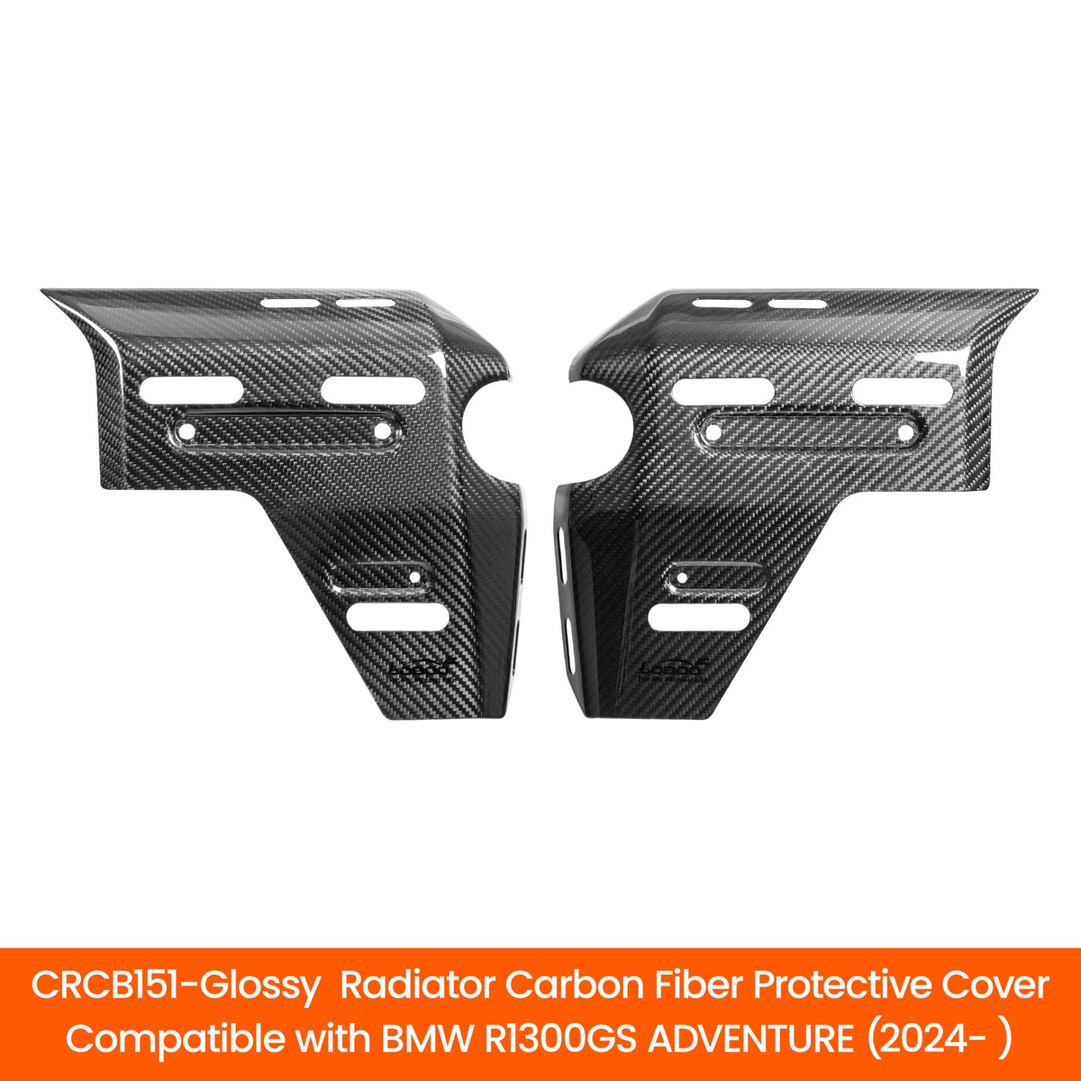 LOBOO Real Carbon Fiber Radiator Guards for BMW R1300GS ADV (2024-) | Lightweight Protective Cover & Bag Mounts - LOBOO